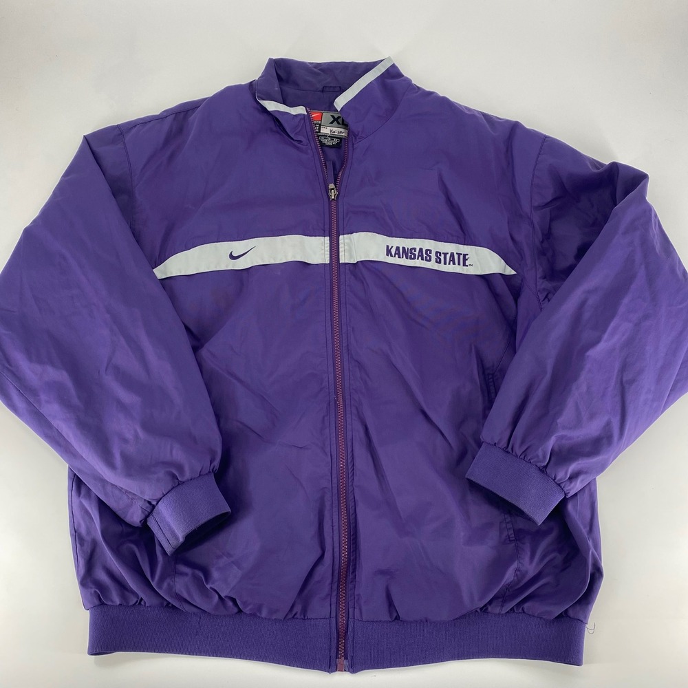 Nike Kansas State Wildcats Purple Track Jacket Mens XL Lightweight Pullover